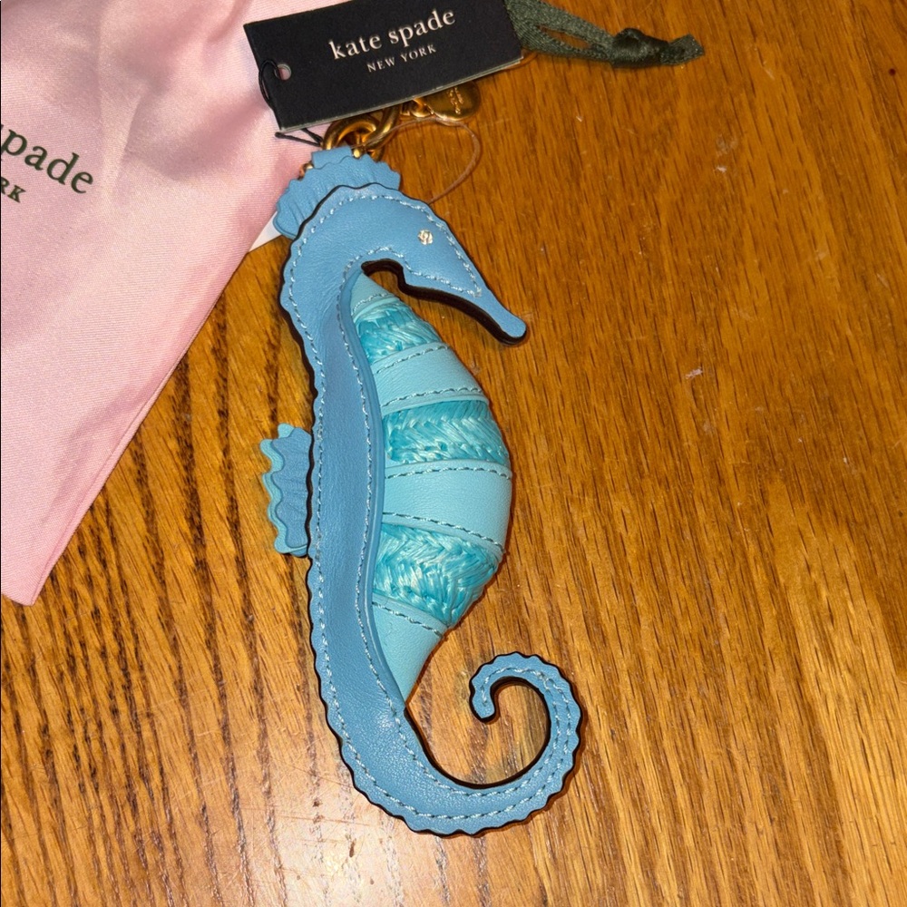 Kate Spade Turquoise Seahorse Bag Charm NWT RARE